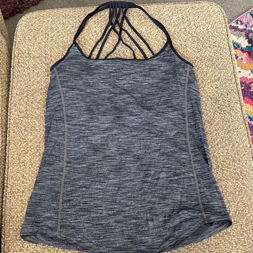 Lululemon Women's Strappy Black/Gray Tank Top